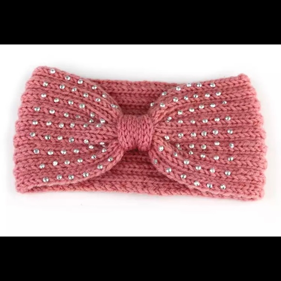 Set of 3 Knit head wraps hair band ear warmer headband wrap knitted rhinestone - Picture 5 of 6